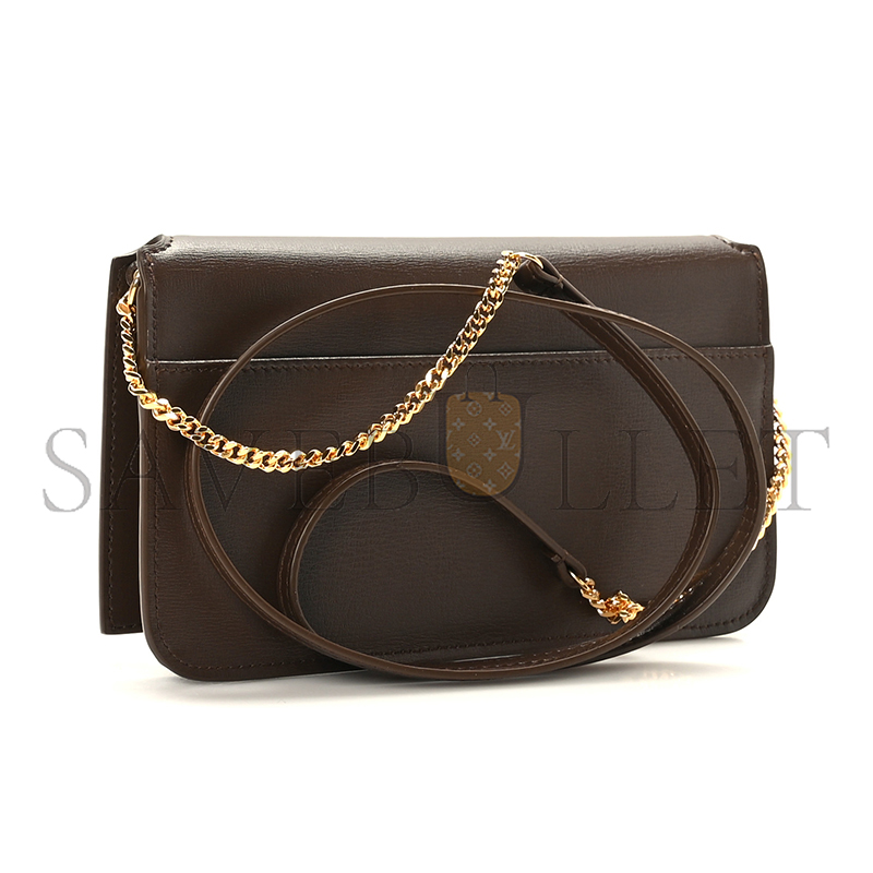 YSL CASSANDRE PHONE HOLDER IN SMOOTH LEATHER 6350950U40J3234 (18*11*2.5cm)